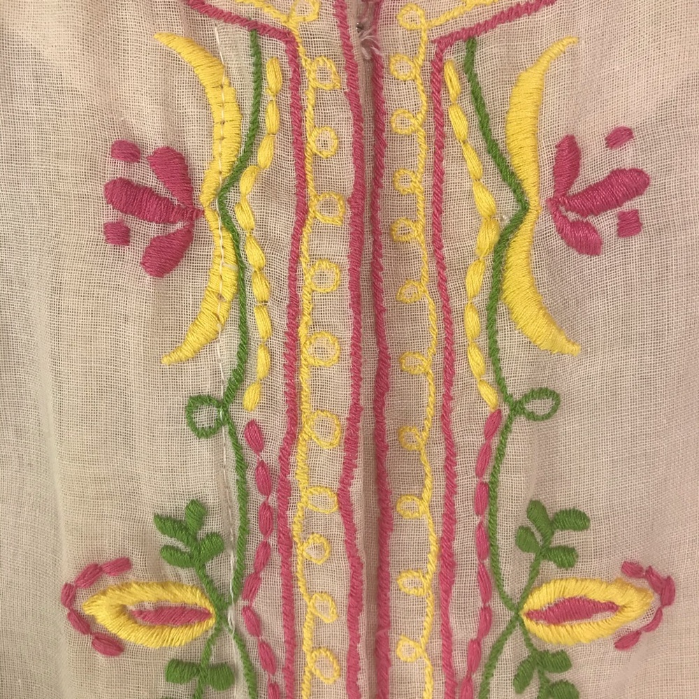 Vintage Tesoro’s Embroidered Boho Top Size M/L - Picture 5 of 8